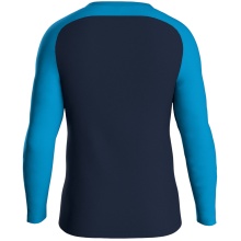 JAKO Sport-Langarmshirt Sweat Iconic (Polyester-Stretch-Fleece) marineblau/hellblau/gelb Kinder