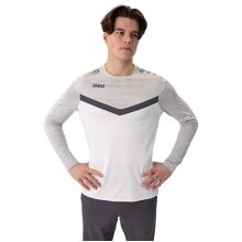 JAKO Sport-Langarmshirt Sweat Iconic (Polyester-Stretch-Fleece) weiss/grau/anthrazitgrau Herren