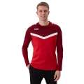 JAKO Sport-Langarmshirt Sweat Iconic (Polyester-Stretch-Fleece) rot/weinrot Herren