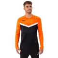 JAKO Sport-Langarmshirt Sweat Iconic (Polyester-Stretch-Fleece) schwarz/neonorange Herren