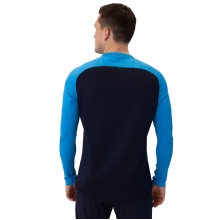 JAKO Sport-Langarmshirt Sweat Iconic (Polyester-Stretch-Fleece) marineblau/hellblau/gelb Herren