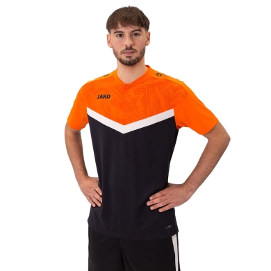 JAKO Sport-Polo Iconic (Polyester-Micro-Mesh) schwarz/neonorange Herren