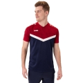 JAKO Sport-Polo Iconic (Polyester-Micro-Mesh) marineblau/rot Herren