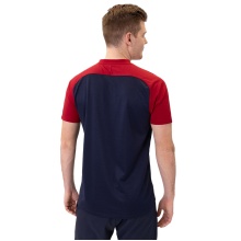 JAKO Sport-Polo Iconic (Polyester-Micro-Mesh) marineblau/rot Herren