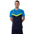 JAKO Sport-Polo Iconic (Polyester-Micro-Mesh) marineblau/hellblau/gelb Herren