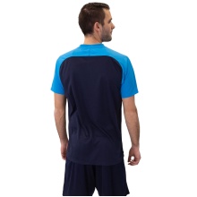 JAKO Sport-Polo Iconic (Polyester-Micro-Mesh) marineblau/hellblau/gelb Herren