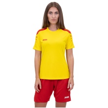 JAKO Sport-Shirt Trikot Power (Polyester-Interlock, strapazierfähig) gelb/rot Damen