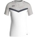 JAKO Sport-Tshirt Iconic (Polyester-Micro-Mesh) weiss/hellgrau/anthrazitgrau Kinder