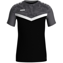 JAKO Sport-Tshirt Iconic (Polyester-Micro-Mesh) schwarz/anthrazitgrau Kinder