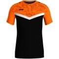 JAKO Sport-Tshirt Iconic (Polyester-Micro-Mesh) schwarz/neonorange Kinder