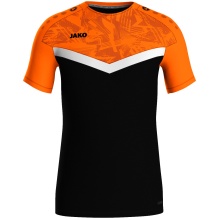 JAKO Sport-Tshirt Iconic (Polyester-Micro-Mesh) schwarz/neonorange Kinder