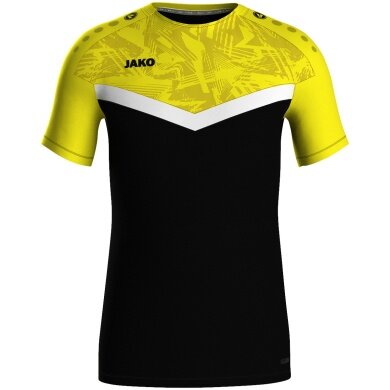 JAKO Sport-Tshirt Iconic (Polyester-Micro-Mesh) schwarz/gelb Kinder