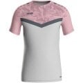 JAKO Sport-Tshirt Iconic (Polyester-Micro-Mesh) hellgrau/pink/anthrazitgrau Kinder