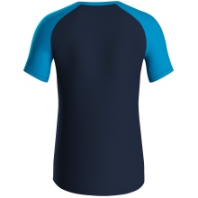JAKO Sport-Tshirt Iconic (Polyester-Micro-Mesh) marineblau/hellblau/gelb Kinder