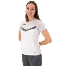 JAKO Sport-Tshirt Iconic (Polyester-Micro-Mesh) weiss/hellgrau/anthrazitgrau Damen