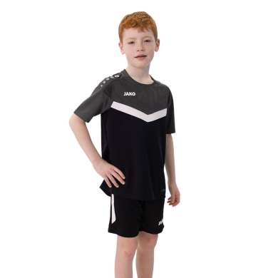 JAKO Sport-Tshirt Iconic (Polyester-Micro-Mesh) schwarz/anthrazitgrau Kinder