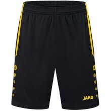 JAKO Sporthose Short Allround (Polyester-Interlock, Ohne Innenslip) kurz schwarz/gelb Herren