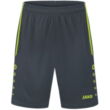 JAKO Sporthose Short Allround (Polyester-Interlock, Ohne Innenslip) kurz anthrazitgrau/lemon Herren