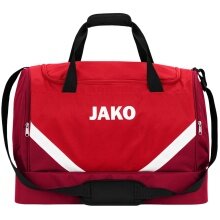 JAKO Sporttasche Iconic mit Bodenfach (Größe S - 30 Liter) rot/weinrot - 45x24x37cm