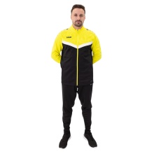 JAKO Trainingsanzug Polyester Iconic (Jacke und Hose, sportiver Schnitt) schwarz/gelb Herren