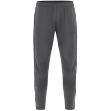 JAKO Trainingshose Power (Stretch-Knit-Polyester, Seitentaschen mit Reißverschluss) lang anthrazitgrau Kinder