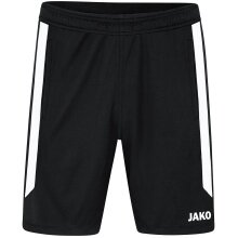 JAKO Trainingshose Short Power (Polyester-Interlock, elastisch, strapazierfähig) kurz schwarz/weiss Kinder