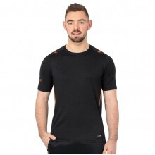 JAKO Sport-Tshirt Challenge - Polyester-Stretch-Jersey - schwarz/orange Herren