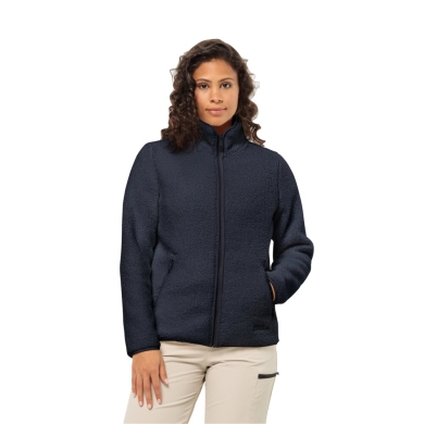 Jack Wolfskin Fleecejacke High Curl (Sherpafleece, warm, atmungsaktiv) nachtblau Damen