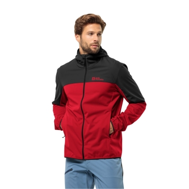 Jack Wolfskin Softshelljacke Feldberg Hoody (winddicht, wasserabweisend) rot Herren