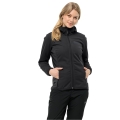 Jack Wolfskin Softshelljacke Windhain Hoody (Kapuze, winddicht, wasserabweisend) schwarz Damen