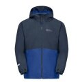 Jack Wolfskin Winterjacke Iceland 3in1 (wasserdicht, winddicht, mit Fleece-Innenjacke) dunkelblau Kinder