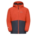 Jack Wolfskin Winterjacke Iceland 3in1 (wasserdicht, winddicht, mit Fleece-Innenjacke) orange Kinder (164-176)