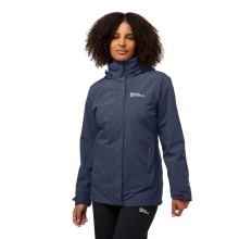 Jack Wolfskin Winterjacke Rotwand 3in1 (Fleece-Futter, wasserdicht) graphitegrau Damen