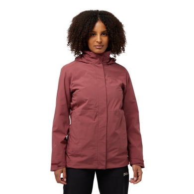 Jack Wolfskin Winterjacke Rotwand 3in1 (Fleece-Futter, wasserdicht) rot Damen