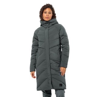 Jack Wolfskin Wintermantel Marienplatz Coat (winddicht, sehr wasserabweisend) dunkelgrün Damen