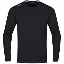 JAKO Sport-Langarmshirt Run 2.0 (100% Polyester, atmungsaktiv) schwarz Herren