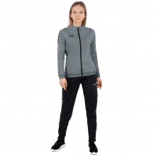 JAKO Trainingsanzug Polyester Challenge (Jacke und Hose) dunkelgrau/schwarz Damen