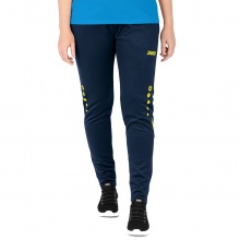 JAKO Trainingshose Pant Challenge (Double-Stretch-Knit, atmungsaktiv, hoher Tragekomfort) lang dunkelblau/gelb Damen