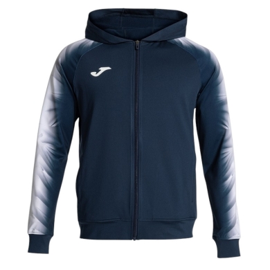 Joma Kapuzenjacke Elite XI Full-Zip (Fleece-Futter) marineblau/weiss Herren