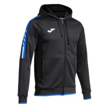 Joma Kapuzenjacke Olimpiada Full-Zip (Fleece-Futter) schwarz/royalblau Herren