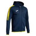 Joma Kapuzenjacke Olimpiada Full-Zip (Fleece-Futter) marineblau/gelb Herren