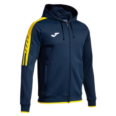 Joma Kapuzenjacke Olimpiada Full-Zip (Fleece-Futter) marineblau/gelb Herren