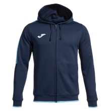 Joma Kapuzenjacke Olimpiada Full-Zip (Fleece-Futter) marineblau/türkis Herren