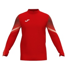 Joma Lauf-Langarmshirt Elite XI (Sweatshirt, Half-Zip) rot/weiss Damen