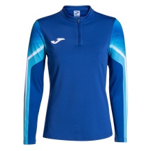 Joma Lauf-Langarmshirt Elite XI (Sweatshirt, Half-Zip) royalblau/weiss Damen