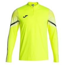 Joma Lauf-Langarmshirt Elite XI (Sweatshirt, Half-Zip) fluogelb/schwarz Herren