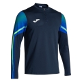 Joma Lauf-Langarmshirt Elite XI (Sweatshirt, Half-Zip) marineblau/fluogrün Herren