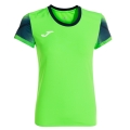 Joma Lauf-Shirt Elite XI (schnelltrocknend, atmungsaktiv) fluogrün/marineblau Damen