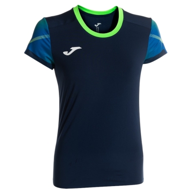 Joma Lauf-Shirt Elite XI (schnelltrocknend, atmungsaktiv) marineblau/fluogrün Damen