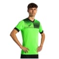 Joma Trainings-Tshirt Eco Supernova (V-Ausschnitt, leicht, bequem) grün/schwarz Herren